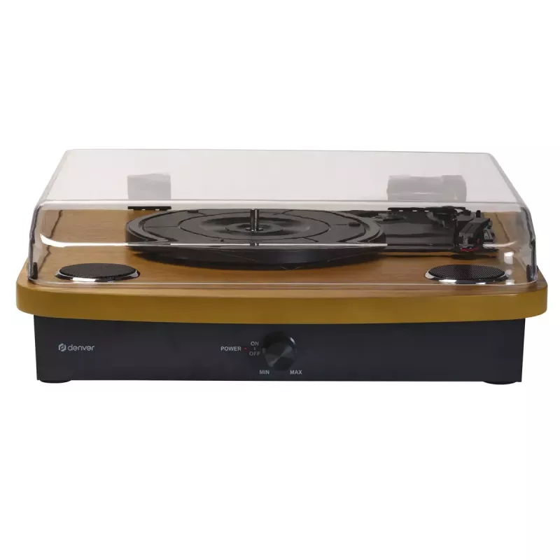 Denver VPL-230LW juodas medinis pusiau automatinis patefonas 2W RMS