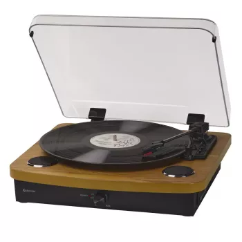 Denver VPL-230LW juodas medinis pusiau automatinis patefonas 2W RMS