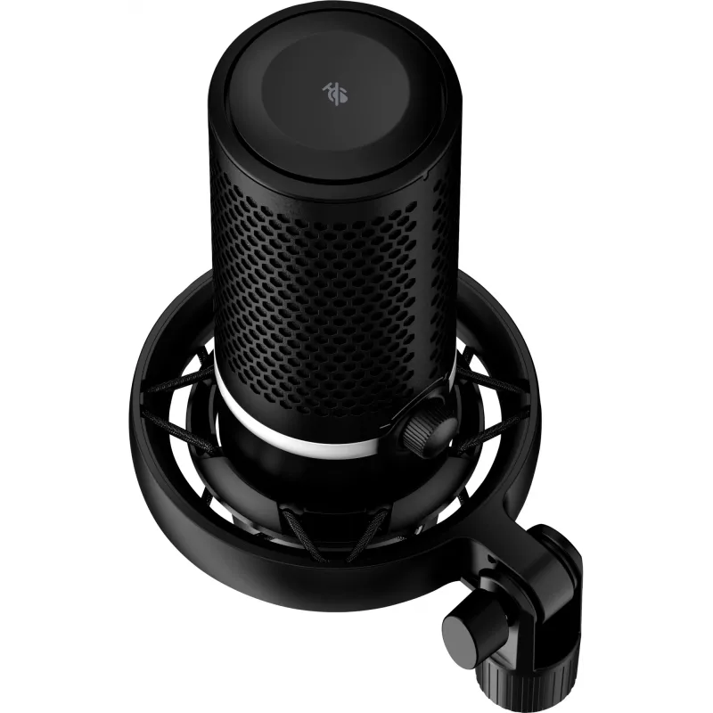 HyperX DuoCast USB mikrofonas (juodas) su RGB apšvietimu