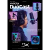 HyperX DuoCast USB mikrofonas (juodas) su RGB apšvietimu