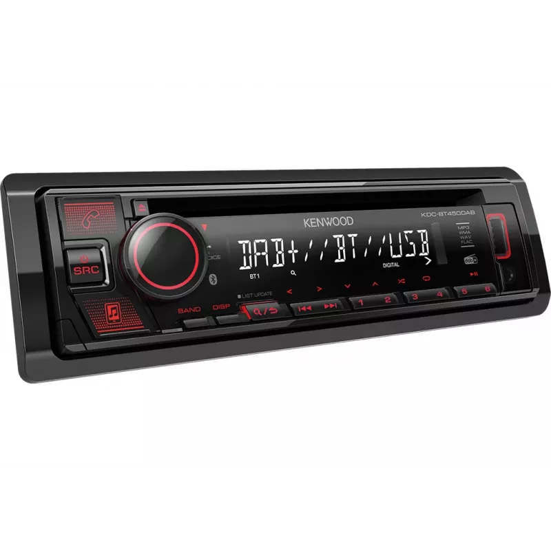 Kenwood KDC-BT450DAB automagnetola su CD, Bluetooth ir DAB+