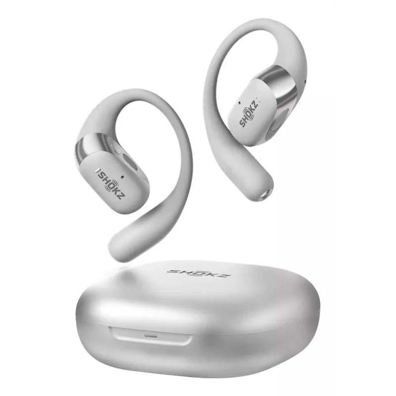 SHOKZ OpenFit 2+ belaidės ausinės, ausų kabliukai, pilka