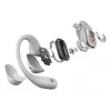 SHOKZ OpenFit 2+ belaidės ausinės, ausų kabliukai, pilka