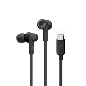Ausinės „Belkin ROCKSTAR“ laidinės į ausį, USB-C, juodos
