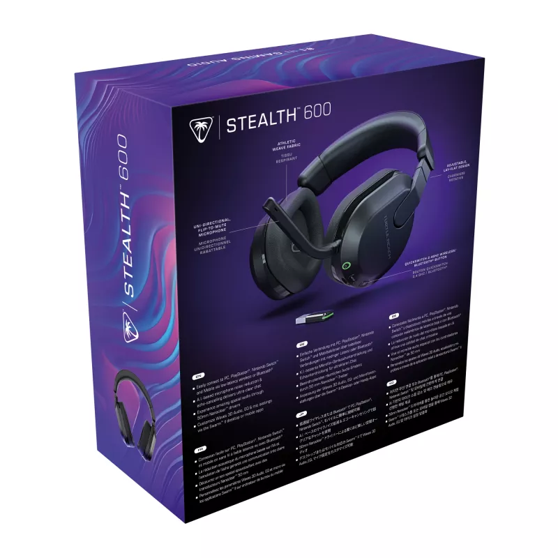 Turtle Beach Stealth 600 Gen 3 belaidė žaidimų ausinė, juoda, PC/PS5/PS4/Mobilus