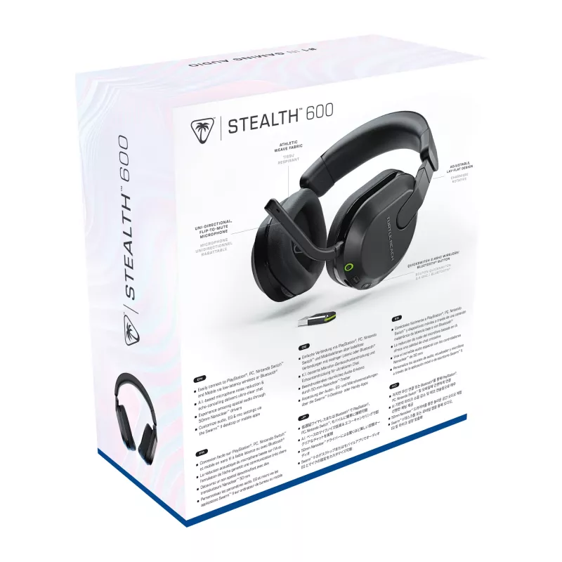 Turtle Beach Stealth 600 Gen 3 belaidės žaidimų ausinės, juodos, PS5/PS4/PC/Mobile