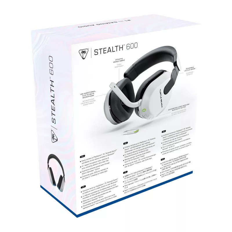 Turtle Beach Stealth 600 Gen 3 belaidė žaidimų ausinė, balta, PS5/PS4/PC/Mobile