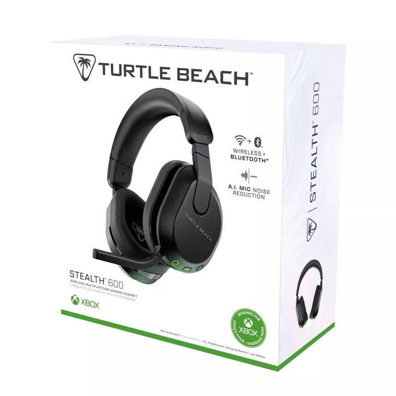 Ausinės žaidimams Turtle Beach Stealth 600 Gen 3, belaidės, Bluetooth, juodos