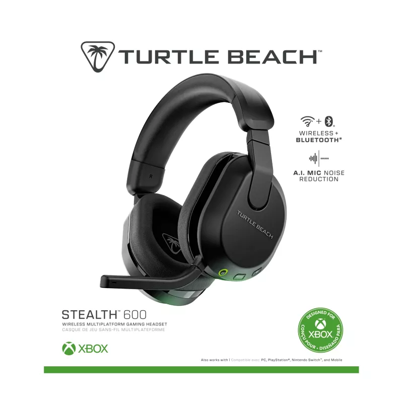 Ausinės žaidimams Turtle Beach Stealth 600 Gen 3, belaidės, Bluetooth, juodos