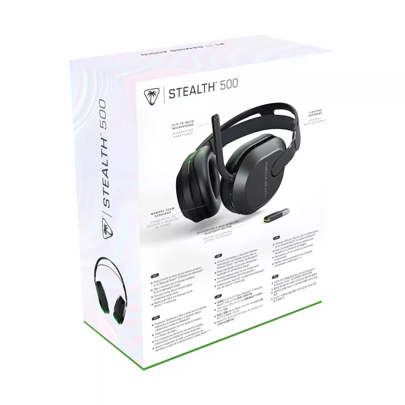 Turtle Beach Stealth 500 Black – belaidės žaidimų ausinės Xbox Series X/S, Xbox One, Bluetooth, PC ir mobiliesiems