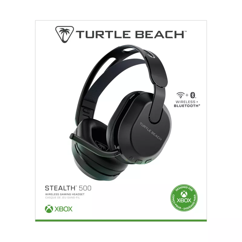Turtle Beach Stealth 500 Black – belaidės žaidimų ausinės Xbox Series X/S, Xbox One, Bluetooth, PC ir mobiliesiems