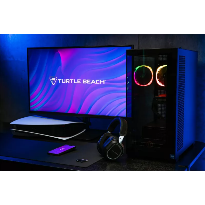 Turtle Beach Stealth 700 Black belaidės žaidimų ausinės PS5, PS4, PC ir mobiliesiems