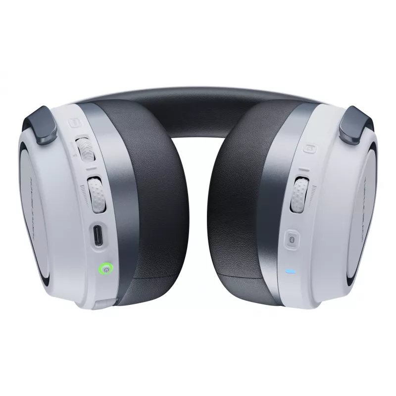 Turtle Beach Stealth 700 White belaidžiai žaidimų ausinės su Bluetooth, 80 val. baterija, 60 mm garsiakalbiais PS5, PS4, PC ir mobiliems įrenginiams