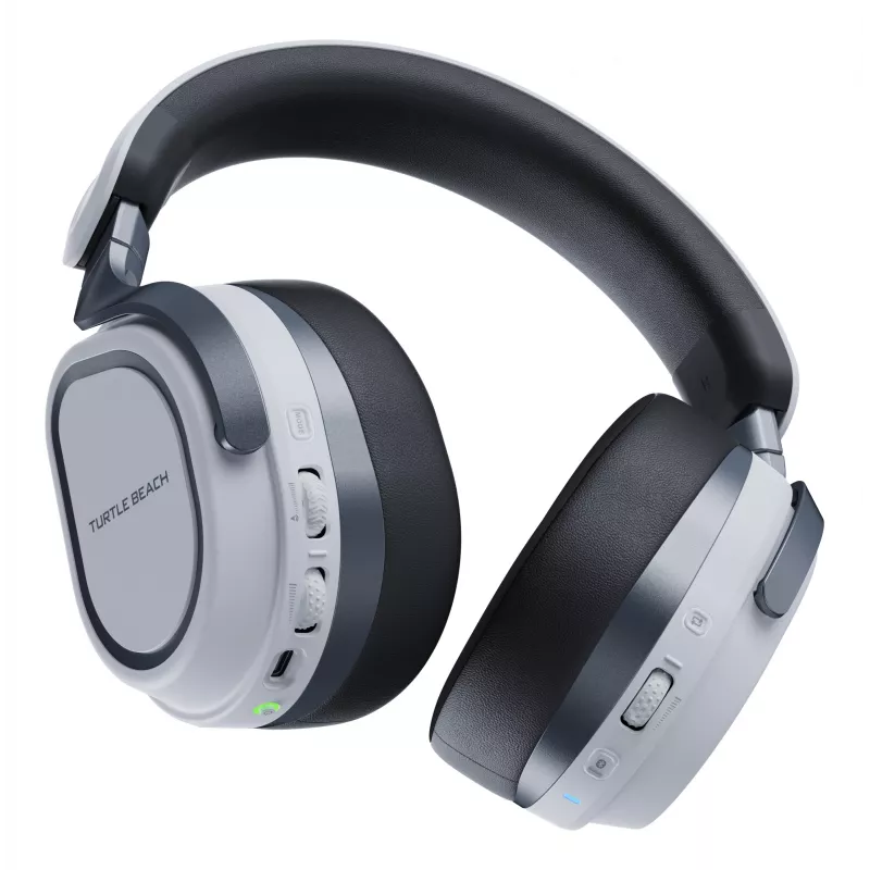 Turtle Beach Stealth 700 White belaidžiai žaidimų ausinės su Bluetooth, 80 val. baterija, 60 mm garsiakalbiais PS5, PS4, PC ir mobiliems įrenginiams