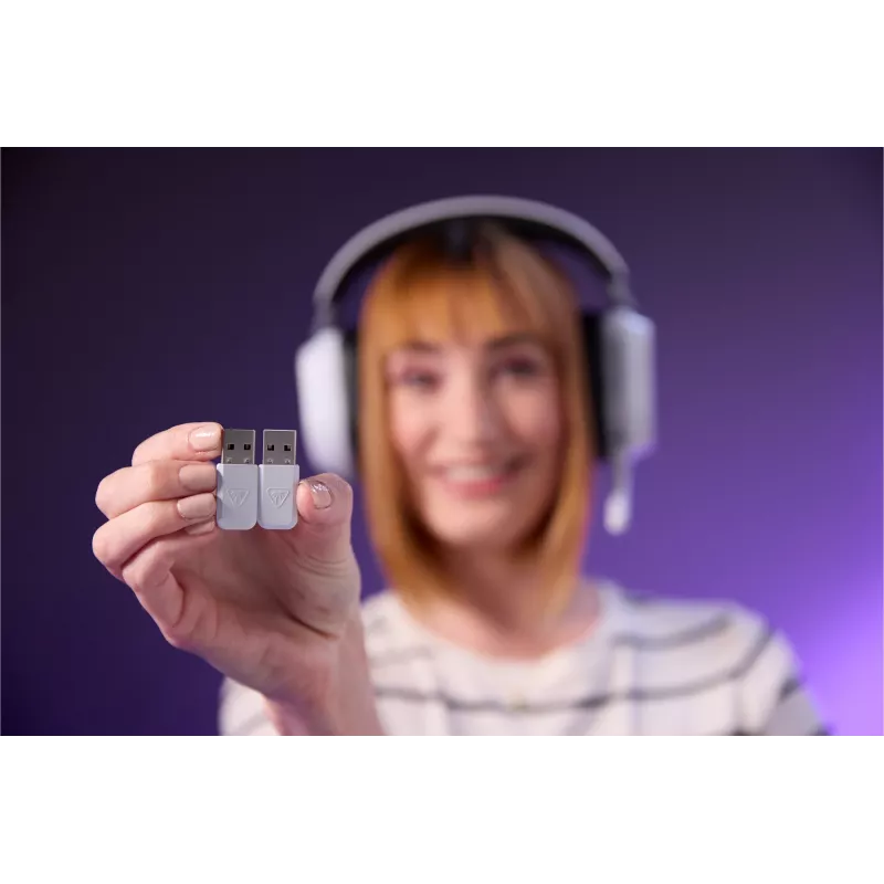 Turtle Beach Stealth 700 White belaidžiai žaidimų ausinės su Bluetooth, 80 val. baterija, 60 mm garsiakalbiais PS5, PS4, PC ir mobiliems įrenginiams