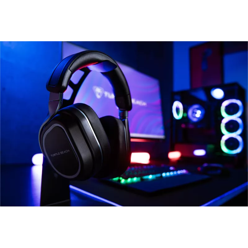 Turtle Beach Stealth 700 Black – belaidės žaidimų ausinės su 80 val. baterija, Bluetooth, dviem siųstuvais ir 60 mm garsiakalbiais, skirtos PC, PS5, PS4 ir mobiliesiems