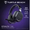 Turtle Beach Stealth 700 Black – belaidės žaidimų ausinės su 80 val. baterija, Bluetooth, dviem siųstuvais ir 60 mm garsiakalbiais, skirtos PC, PS5, PS4 ir mobiliesiems