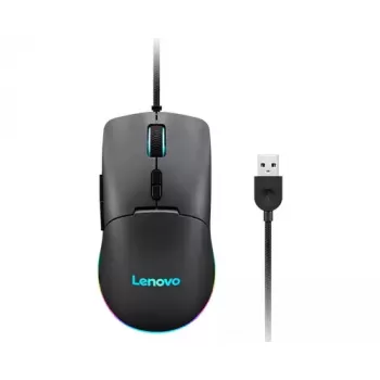Žaidimų pelė Lenovo GY51M74265 USB Type-A, dešinei rankai, 8000 DPI, 7 mygtukai, 1000 Hz, 1,8 m laidas, juoda