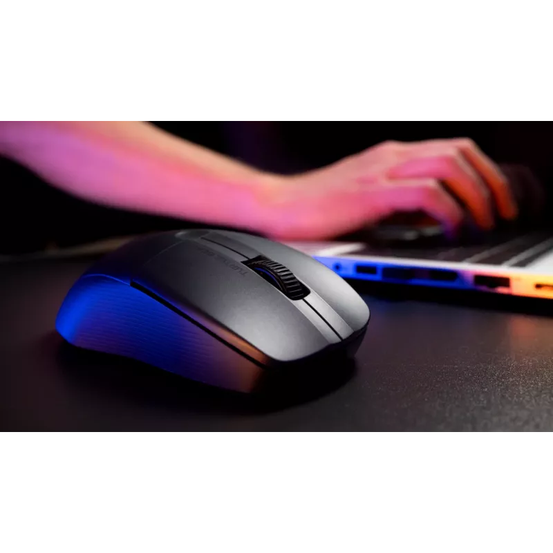Turtle Beach Pure Air Black - itin lengva belaidė ergonominė žaidimų pelė su RGB apšvietimu, 26K DPI optiniu jutikliu, 125h baterija