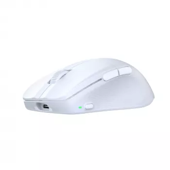 Turtle Beach Pure Air White – itin lengva belaidė ergonominė žaidimų pelė su RGB apšvietimu, 26K DPI optiniu jutikliu, 125 h baterija