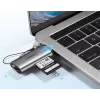 Kortelių skaitytuvas Ugreen 50704 USB 3.2 Gen 1 (3.1 Gen 1) Type-C pilkas