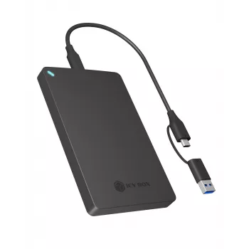 ICY BOX IB-201T-CU31 SSD dėklas Juodas 2.5 colio