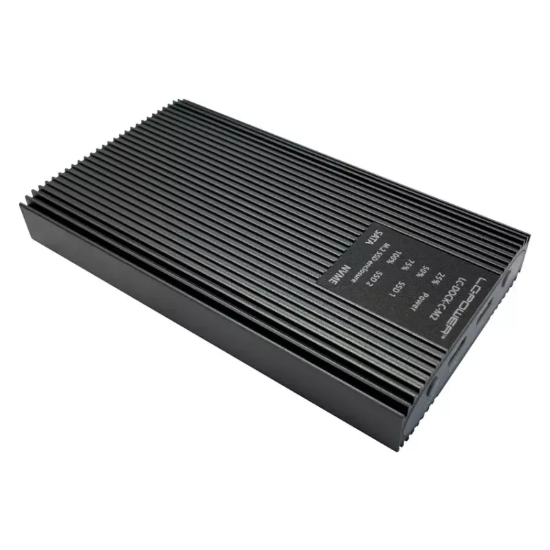 Išorinis SSD korpusas LC-Power LC-DOCK-C-M2 2 M.2 diskams 10 Gbit/s Antracitas