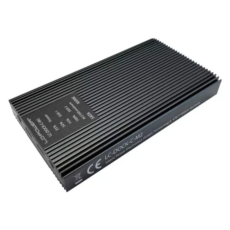 Išorinis SSD korpusas LC-Power LC-DOCK-C-M2 2 M.2 diskams 10 Gbit/s Antracitas