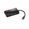 Dokavimo stotelė nešiojamam kompiuteriui Lenovo GX91M73945, laidinė, USB 3.2 Gen 1 Type-C, juoda, 4K Ultra HD