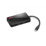 Dokavimo stotelė nešiojamam kompiuteriui Lenovo GX91M73945, laidinė, USB 3.2 Gen 1 Type-C, juoda, 4K Ultra HD