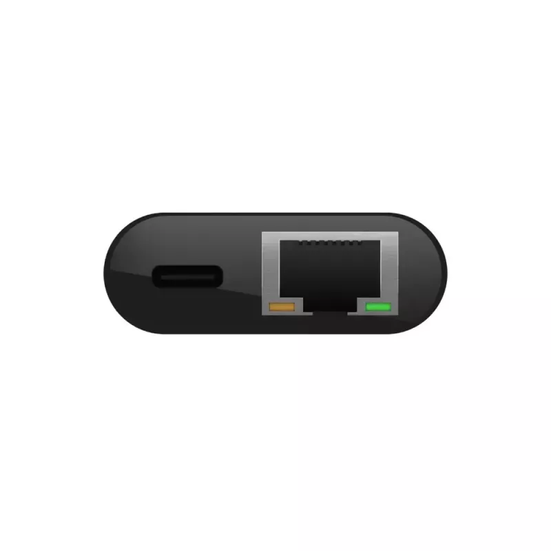 Belkin INC002vfBK USB-C dviejų ekranų doko stotis, DisplayLink, 2x HDMI, Gigabit Ethernet, juoda