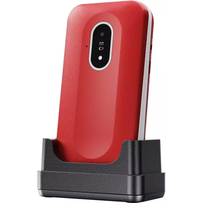 Mobilusis telefonas Doro Leva L20 4G, 2,8 colio ekranas, raudonai baltas