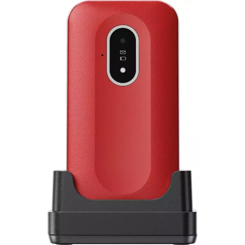 Mobilusis telefonas Doro Leva L20 4G, 2,8 colio ekranas, raudonai baltas