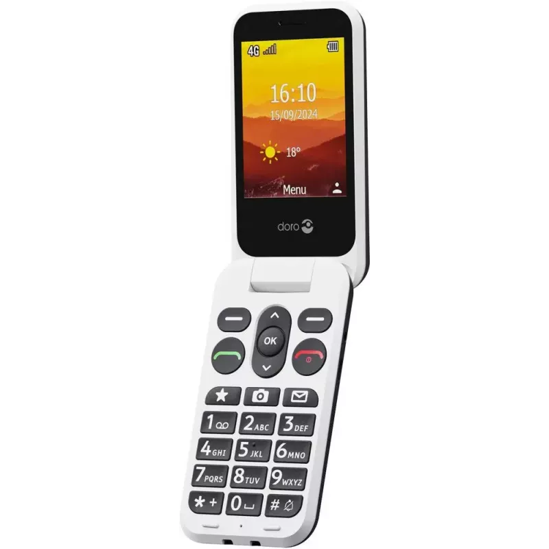 Mobilusis telefonas Doro Leva L30 5.0 colio grafitinis-baltas