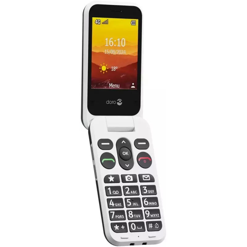 Mobilusis telefonas Doro Leva L30 5.0 colio grafitinis-baltas