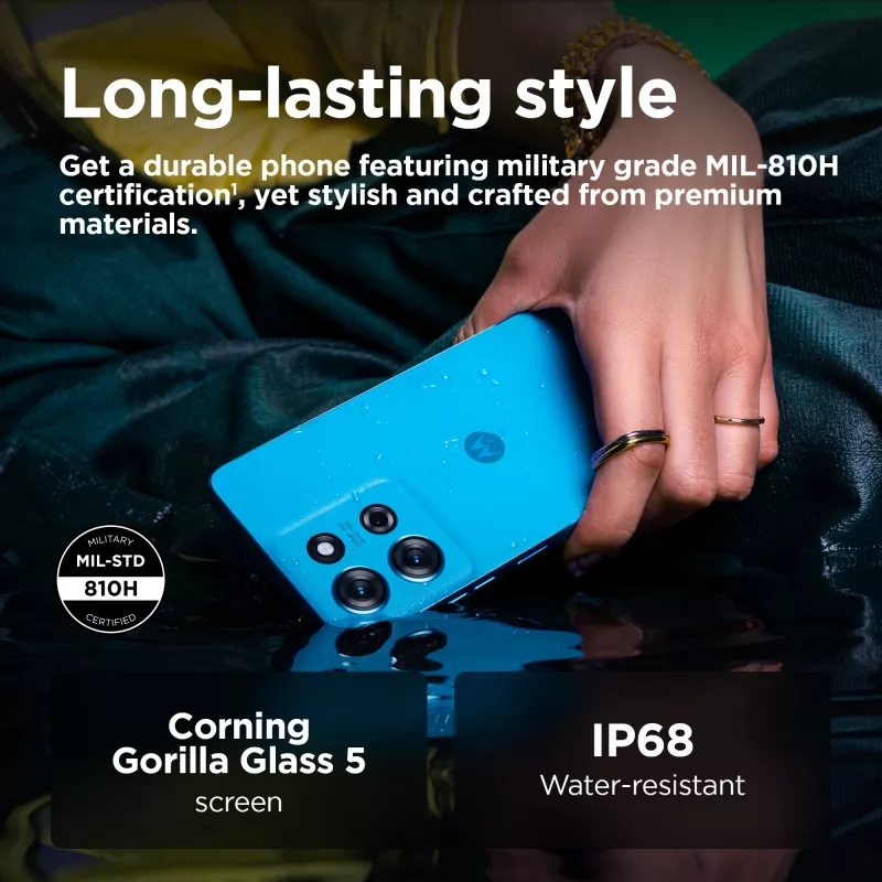 Motorola moto g75 5G 17,2 cm (6,78 colio) hibridinis dviejų SIM Android 14 USB Type-C 8 GB 256 GB 5000 mAh mėlyna