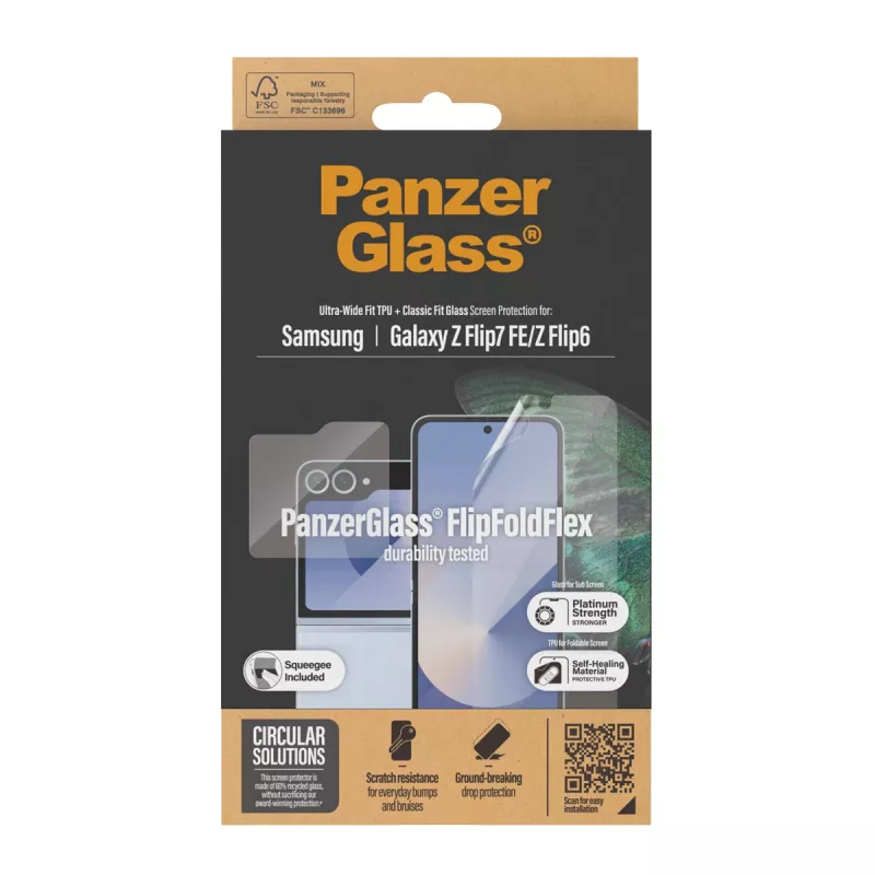 PanzerGlass ® Ekrano apsauga Samsung Galaxy Z Flip6 | Stiklas ir plėvelė