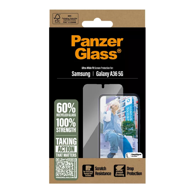 PanzerGlass ® Ekrano apsauga Samsung Galaxy A36 5G | Ultra-Wide Fit