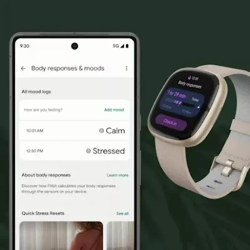 Išmanusis laikrodis Fitbit Sense 2 skaitmeniniu liečiamuoju ekranu juodas