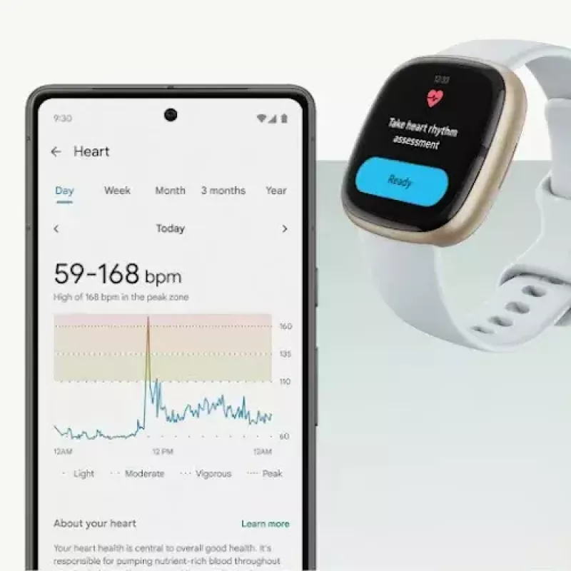 Išmanusis laikrodis Fitbit Sense 2 skaitmeniniu liečiamuoju ekranu juodas