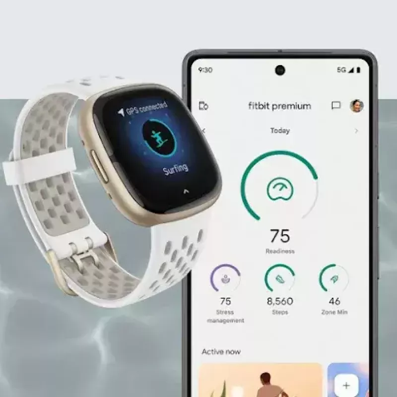 Išmanusis laikrodis Fitbit Sense 2 skaitmeniniu liečiamuoju ekranu juodas