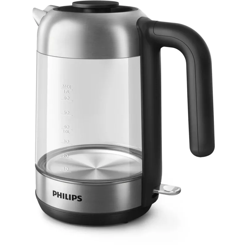 Philips 5000 Series HD9339/80 stiklinis virdulys, 1,7 l, 2200 W, stiklas, nerūdijantis plienas, vandens lygio indikatorius, belaidis
