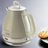Ariete 2868 Vintage 1 L elektrinis virdulys iš nerūdijančio plieno arbatžolėms, arbatai ir vaistažolių gėrimams, automatinis išsijungimas, ergonomiška rankena, 1 l, 1600 W, šviesiai smėlinė