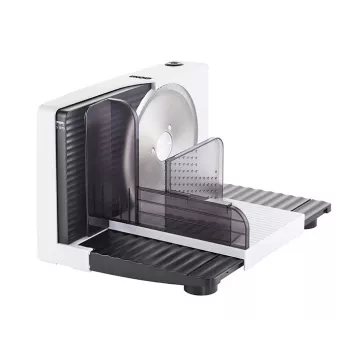 Unold 78860 elektrinė pjaustyklė 100 W, balta, juoda, plastikas, nerūdijantis plienas