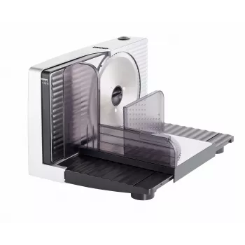 Unold Curve Silver elektrinė pjaustyklė, 100 W, 17 cm nerūdijančio plieno pjūklinis peilis, reguliuojamas pjovimo storis 0–15 mm, sulankstoma, BPA-free