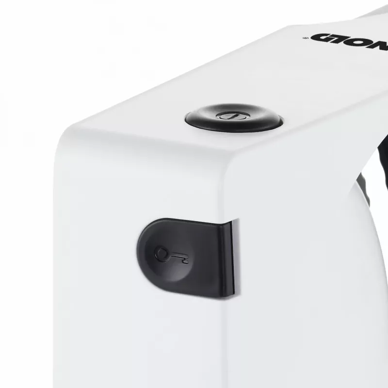 Unold Curve Silver elektrinė pjaustyklė, 100 W, 17 cm nerūdijančio plieno pjūklinis peilis, reguliuojamas pjovimo storis 0–15 mm, sulankstoma, BPA-free