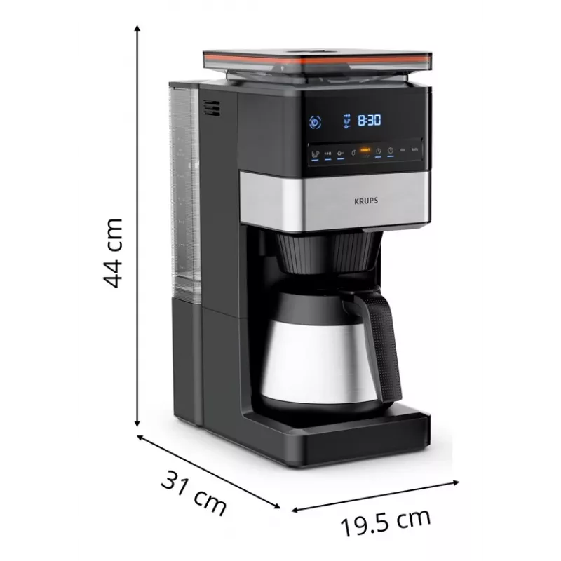 Krups Grind Aroma XL KT8428 lašinis kavos virimo aparatas su malūnėliu