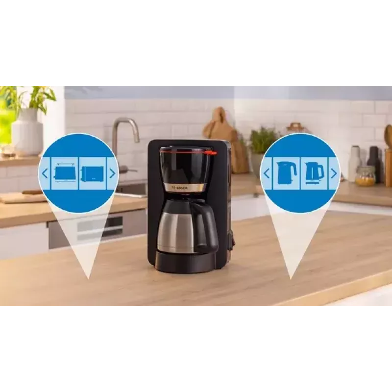 Bosch TKA5M253 kavos virimo aparatas, lašelinis, 1,1 l