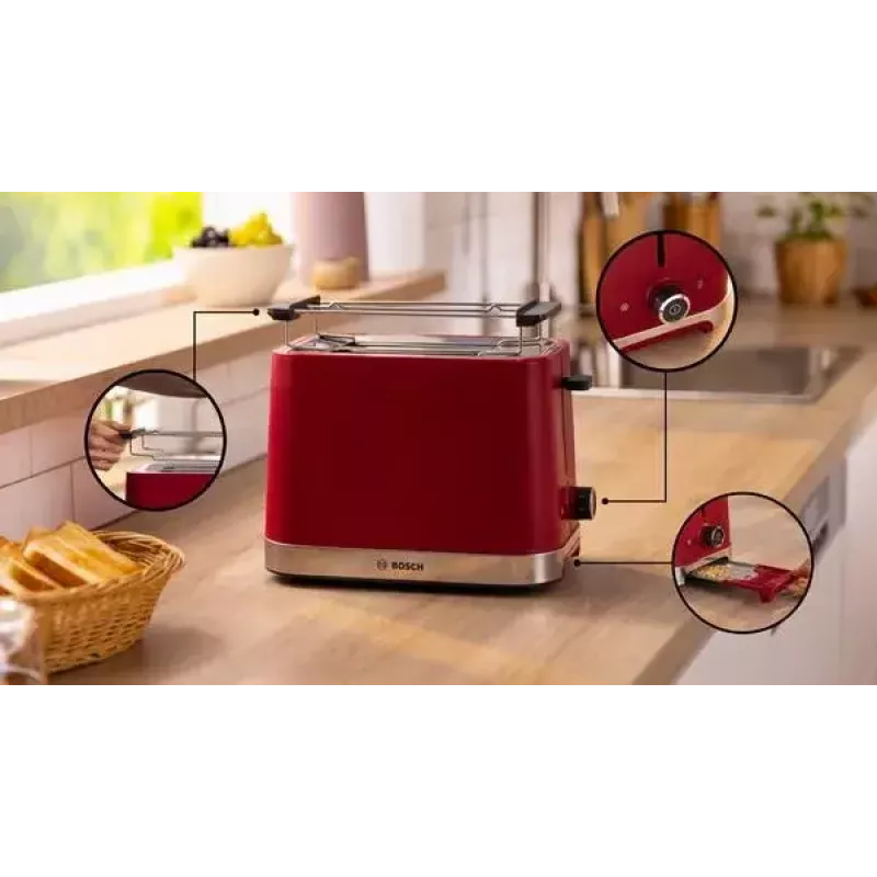 Skrudintuvas Bosch TAT4M224 2 riekės 950 W Raudonas nerūdijantis plienas