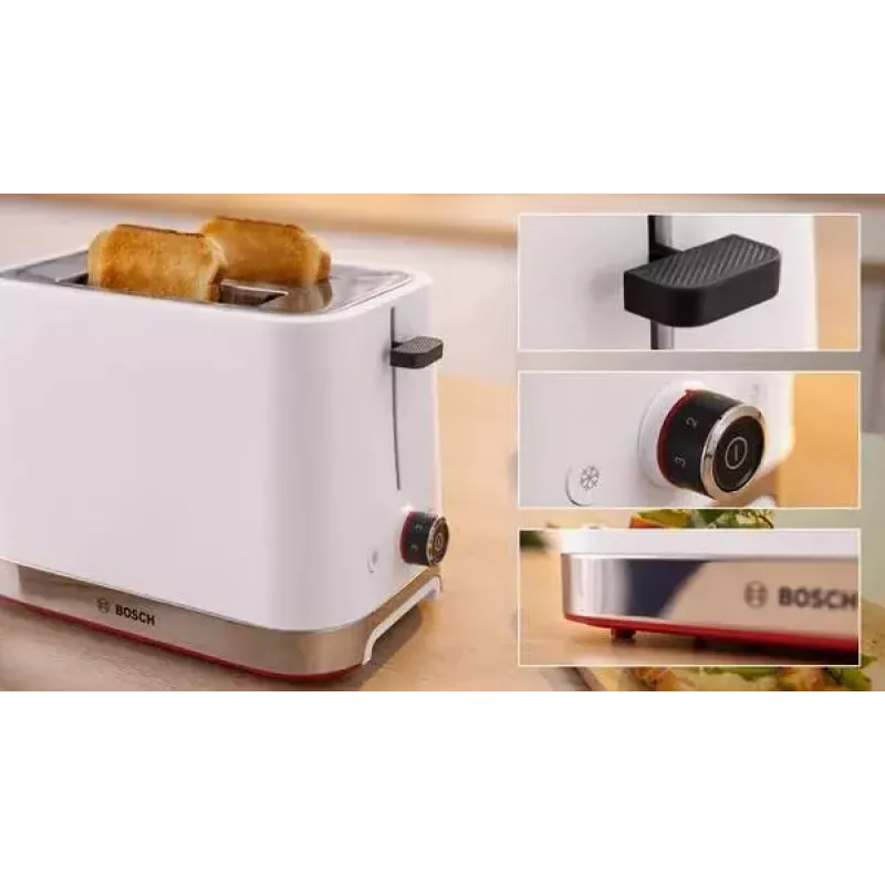Skrudintuvas Bosch TAT4M221 2 griežinėliai 950 W Baltas Nerūdijantis Plienas